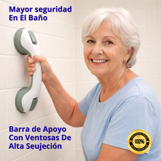 Barra De Apoyo Antideslizante Para Baño Con Ventosa - Ideal Para Adultos Mayores